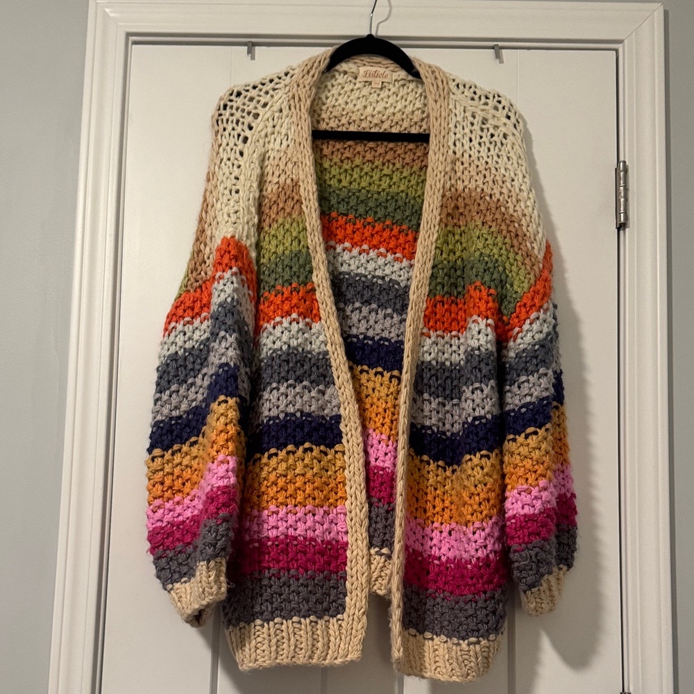 Listicle Colorful Knit Cardigan